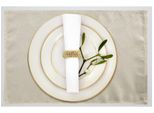Tovaglia Festosa Decorazione Da Tavola Isla Crema 30X40 X4 Set