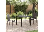 Vidaxl Stapelbare GartenstüHle 2 Stk. Poli Rattan Braun