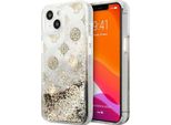 Guess Guhcp13Slgpego Iphone 13 Mini 5,4ZłOty/Oro Custodia Rigida Peony Liquid Glitter