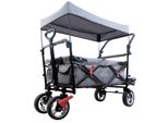Carrello Pieghevole Giardino Fuxtec FX-CT800 Con Tettuccio Parasole Grigio Grau