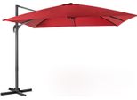 Ombrellone Costway Ø300Cm A Sbalzo, Ombrellone Da Patio, Ombrellone Da Giardino Con Manovella E Base Incrociata, Ombrellone Per Giardini, Terrazze, Bar, Ombrellone Da Spiaggia
