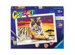 Ravensburger Creart Pittura Con I Numeri: Tigre Maestosa 24X18Cm