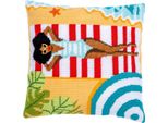 Cuscino Da Ricamo In Arazzo Vervaco "Beach"", Motivo A Contare, 40X40Cm"