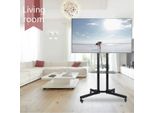 Supporto Tv Yaheetech, Supporto Mobile, Carrello Tv Universale, Carrello Con Ripiano Per Lcd Led Da 32-65 Pollici, Regolabile In Altezza, Mobile, Fino A 50 Kg