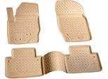 3D Gomma Tappetini Per Volvo XC90 I Bj 2002 - 2014 Beige Misura Esatta Con Bordo