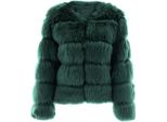 Donna Cappotto In Pelliccia Sintetica Giacca Invernale In Pelliccia Sintetica Capispalla In Pelliccia Sintetica Unicoloured Thick Parka Winter Coat, Ladies , Sky Blue, L