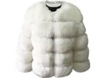 Donna Cappotto In Pelliccia Sintetica Giacca Invernale In Pelliccia Sintetica Capispalla In Pelliccia Sintetica Unicoloured Thick Parka Winter Coat, Ladies, Giallo, 3XL