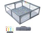 Box Per Bambini, Recinto Di Sicurezza Per Interni, Piscina Di Palline, Grigio 1,8*2M