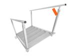 Succebuy Scala Da Banchina, Altezza Regolabile Da 43"-51"", Capacità Di Carico Di 500 Libbre, Scala Da Barca In Alluminio A 6 Gradini Con Doppio Corrimano E Tappetino In Gomma Antiscivolo, Ideale Per Lago, Piscina, Mare, Attracco"