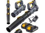 Soffiatore A Batteria Con 2 Batterie Agli Ioni Di Litio 21V 2.0Ah Soffiatore Per Foglie Da 260 Km/H Soffiatore Per Foglie Soffiatore Per Giardino Soffiatore Per Erba