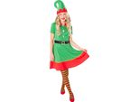Bristol Novelty - Abito In Costume - Donna BN6198 (M) (Verde/Rosso)