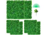 Parete Artificiale Della Pianta 6 Pezzi 20 X 20 Pollici, Verde Artificiale Della Siepe Dello Schermo Di Segretezza, Pannello Artificiale Del Bosso Pe, Piante Artificiali Dello Schermo Di Segretezza 50 X 50 Cm, Parete Della Siepe Dello Schermo Di Segretezza Parete Della Decorazione Della Pianta