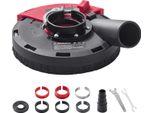 Succebuy Cofano Di Aspirazione Per Smerigliatrice Angolare, Adatto Per 100-125 Mm Con 6 Dischi Di Serraggio