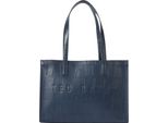 Ted Baker Borsa A Tracolla Croccel Croc Effect Icon Bag Navy Blu Scuro