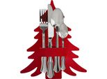 Tasca Portaposate A Forma Di Albero Di Natale, 4 Pezzi.