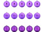 Vidaxl Set Di Gingilli Per Albero Di Natale Xl 15 Pezzi In Plastica Viola