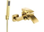Mexen Libra R77 Batteria Da Bagno Con Set Doccia, Oro - 74513R77-50