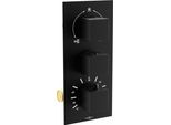 Mexen Cube Rubinetteria Termostatica Per Vasca-Doccia A 3 Uscite, Nera - 77503-70