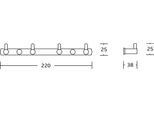 Mexen Appendiabiti Quadruplo Per Asciugamano, Dorato - 709164-50