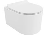 Mexen Sofia Vaso Wc Rimless Con Sedile A Chiusura Rallentata Slim, Duroplast, Bianco Lucido - 30540100