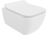 Mexen Stella Vaso Wc Rimless Con Sedile A Chiusura Rallentata Slim, Duroplast, Bianco Lucido - 30680800
