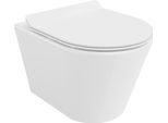 Mexen Rico Wc Rimless Con Sedile Slim A Chiusura Rallentata, Duroplast, Bianco Lucido - 30720100