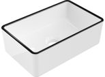 Mexen Nadia Lavandino Da Appoggio 36 X 23 Cm, Bianco/Nero Bordo - 21613607
