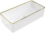 Mexen Nadia Lavandino Da Appoggio 46 X 23 Cm, Bianco/Oro Bordo - 21614605
