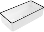 Mexen Nadia Lavabo Da Appoggio 46 X 23 Cm, Bianco/Nero Bordo - 21614607