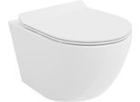 Mexen Lena Vaso Wc Rimless Con Sedile A Chiusura Rallentata Slim, Duroplast, Bianco Lucido - 30224000
