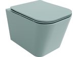 Mexen Teo Vaso Wc Rimless Con Sedile Soft-Close Slim, Duroplast, Verde Chiaro Opaco - 30854048