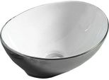 Mexen Elza Lavabo Da Appoggio 40 X 33 Cm, Argento/Bianco - 21014079