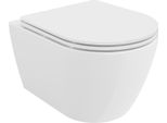 Mexen Carmen Wc Rimless Con Sedile A Chiusura Rallentata Slim, Duroplast, Bianco Lucido - 30880300