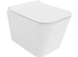 Mexen Teo Wc Sospeso Rimless Con Tavoletta A Chiusura Rallentata Slim, Duroplast, Bianco Lucido - 30850700