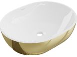 Mexen Viki Lavabo Da Appoggio 48 X 35 Cm, Bianco/Oro - 21054806