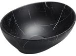 Mexen Elza Lavabo Da Appoggio 40 X 33 Cm, Pietra Nera - 21014099