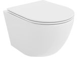Mexen Lena Vaso Wc Rimless Con Sedile A Chiusura Rallentata Slim, Duroplast, Bianco Lucido - 30220400