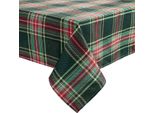 Eurofirany | Tovaglia - Tovaglia - 140 X 180 Cm - Verde Rosso - Tovaglia - 100% Cotone - A Scacchiera