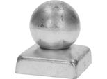 Logistsystem Tappo Quadrato Con Sfera 120 Mm Per Pali Di Recinzione 120X120 Mm | Acciaio Zincato | Forma Piramidale | Tappo Di Copertura Per Pali In Legno | 1 Pezzo | Tappo Di Protezione Per Pali Copripalo