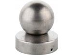 Logistsystem Tappo Per Pali Rotondo Con Sfera 60 Mm Per Pali Da Recinzione Fi 60 Mm | Acciaio | Forma Piramidale | Tappo Di Copertura Per Pali In Legno | 1 Pezzo | Tappo Di Protezione Per Pali Copertura Per Pali