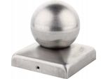 Logistsystem Tappo Per Pali Quadrato Con Sfera 100 Mm Per Pali Di Recinzione 100X100 Mm | Acciaio | Forma Piramidale | Tappo Di Copertura Per Pali In Legno | 1 Pezzo | Tappo Di Protezione Per Pali Copertura Per Pali