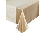 Eurofirany | Tovaglia - Tovaglia - Set Di 2 - 140 X 220 Cm - Beige Oro - Runner Da Tavola - Lucido