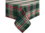 Eurofirany | Tovaglia - Tovaglia - 140 X 200 Cm - Verde Rosso - Tovaglia - A Scacchi - 100% Cotone