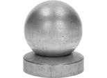 Logistsystem Tappo Rotondo Con Sfera 100 Mm Per Pali Da Recinzione Fi 110 Mm | Acciaio Zincato | Forma Piramidale | Tappo Di Copertura Per Pali In Legno | 1 Pezzo | Tappo Di Protezione Per Pali Copripalo