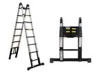 Mark Tools Pro Scala Telescopica Pieghevole 2,5 M - Alluminio - Con Sistema Di Chiusura Morbida - Con Borsa Di Trasporto