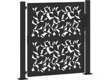 Vidaxl Cancello Da Giardino Nero 100X100 Cm Design Ad Ante In Acciaio