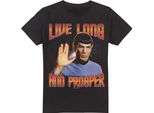 Star Trek - Maglietta "Original Live Long And Prosper"" Da Uomo TV13496 (Xxl) (Nero)"