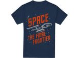 Star Trek - Maglietta "Viaggio Nello Spazio"" Da Uomo TV13642 (M) (Blu Navy)"