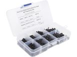 640Pcs Viti Autofilettanti A Testa Cilindrica Set Di Viti Acciaio Al Carbonio Croce Nera Assortimento Kit Di Fissaggio