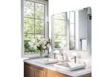 Specchio Da Bagno Senza Cornice, Design Rettangolare, Chiarezza Ad Alta Risoluzione, 40X28 Pollici